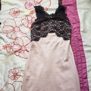 Pink Dress with Lace Detail